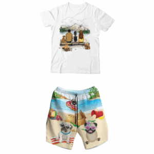 Cozy by the Coast: Personalized T-Shirts and Comfy Beach Shorts