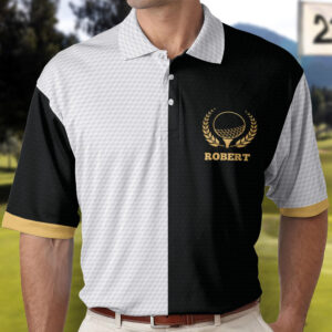 Made to Shine Polo Shirt Custom Name Golf Pattern Vintage Gift For Golf Lovers Men Dad - Custom Golf Shirt Set of 4