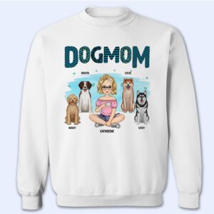 Vacation Vibe Sweatshirt Dog Mom Blue Pattern - Gift For Dog Lovers - Personalized Sweatshirt Set of 2