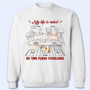 Vacation Vibe Sweatshirt My Life Is Ruled By - Gift For Cat Lovers - Personalized Sweatshirt Set of 4