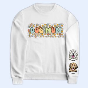 Vacation Vibe Sweatshirt Heart On Her Sleeve - Gift For Dog Mom - Personalized Sweatshirt With Sleeve Imprint Set of 10