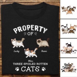 Lively Design T-shirt Cat Lover - The Spoiled Rotten Cats - Personalized Unisex T-Shirt