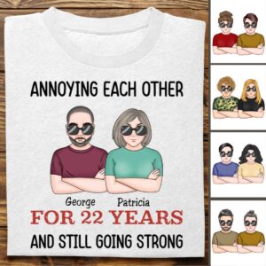 Classic Touch T-shirt Couple - Annoying Each Other For Years And Still Going Strong - Personalized T-Shirt Set of 3