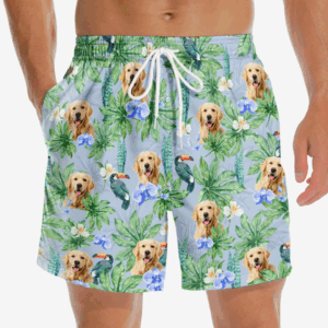 Lively Design Beach Short Custom Photo Endless Sun Endless Fun Endless Summer - Dog & Cat Personalized Custom Tropical Hawaiian Aloha Men Beach Shorts - Summer Vacation Gift, Birthday Party Gift For Pet Owners, Pet Lovers